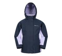 Mountain Warehouse Shelly II Kids Waterproof Jacket - Taped Seams Childrens Rain Coat, Adjustable Cuffs, Boys & Girls - For Camping, Walking & Outdoors Navy Kids Size 7-8 Years