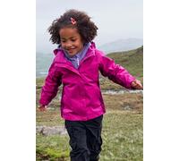 Mountain Warehouse Shelly II Kids Waterproof Jacket - Taped Seams Childrens Rain Coat, Adjustable Cuffs, Boys & Girls - For Camping, Walking & Outdoors Berry Kids Size 11-12 Years