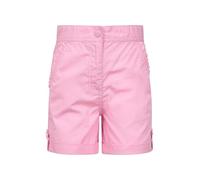 Mountain Warehouse Shore Kids Shorts - 100% Cotton Kids Shorts, Long Holiday Shorts, Breathable, Roll Up Cuffs Beach Hot Pants - Ideal Clothes While Travelling Pale Pink Kids Size 5-6 Years