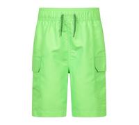 Mountain Warehouse Shoreline Kids Cargo Boardshorts - Quick Drying Short Pant with Drawcord & Elastic Waistband - Summer, Beach, Hiking & Outdoors Bright Green Kids Size 5-6 Years