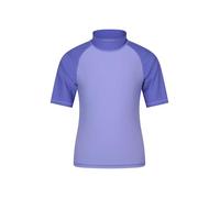 Mountain Warehouse Short Sleeves Kids Rash Vest - UPF50+ Sun Protection Rash Guard, Fast Dry, Flat Seams Childrens Top - for Spring Summer, Swimming Dusky Purple (Plain) Kids Size 9-10 Years