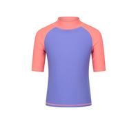 Mountain Warehouse Short Sleeves Kids Rash Vest - UPF50+ Sun Protection Rash Guard, Fast Dry, Flat Seams Childrens Top - for Spring Summer, Swimming Dark Pink (Plain) Kids Size 3-4 Years