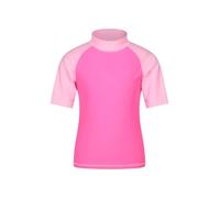 Mountain Warehouse Short Sleeves Kids Rash Vest - UPF50+ Sun Protection Rash Guard, Fast Dry, Flat Seams Childrens Top - for Spring Summer, Swimming & Water Sports Bubble Gum Teen Size 13 Years