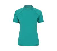 Mountain Warehouse Short Sleeves Womens UV Rash Vest - UPF50+, Ladies Rash Guard, Quick Dry, Flat Seams Top - Spring Summer Swimming, Beach, Under a Wetsuit Dark Teal Women's Size 14