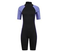 Mountain Warehouse Shorty Womens Wetsuit -2.5mm Thickness, Neoprene Ladies Swimsuit, Extended Puller, Flatlock Seams - For Spring Summer, Scuba Diving, Swimming Dusky Purple Women's Size 20-22