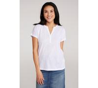 Mountain Warehouse 'Skye' Womens Slub T-Shirt Sun Protection Breathable Summer Tee White - Size 16 UK