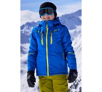 Mountain Warehouse Slalom Kids Extreme Waterproof Ski Jacket - Fleece Lined Padded Coat with Detachable Snowskirt, Boys & Girls - Winter Skiing, Sports, Walking Cobalt Kids Size 5-6 Years