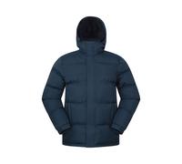 Mountain Warehouse 'Snow' Mens Padded Jacket Water Resistant Adjustable Hood Everyday Rain Coat Navy - Size 3XL