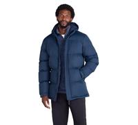 Mountain Warehouse Snow Mens Jacket - Water Resistant Raincoat, Adjustable Hood, Hem & Cuffs, Warm Puffer Coat - Best for Winter Travelling, Walking & Daily Use Navy XL