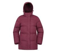 Mountain Warehouse Snow Womens Padded Jacket - Warm Water-Resistant Full-Zip Puffer Coat with Microfibre Insulation - Best for Spring Summer, Outdoors & Hiking Burgundy Women's Size 10