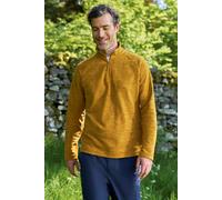 Mountain Warehouse Snowdon Mens Micro Fleece Top - Warm, Breathable, Quick Drying, Zip Collar Fleece Sweater, Soft & Smooth Pullover - For Spring Summer, Travelling, Walking Mustard 4XL