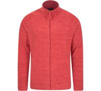 Mountain Warehouse Snowdon Mens Full Zip Fleece - Midlayer Pullover, Breathable Jacket, Soft Outerwear, Smooth Fleece Top - For Spring Summer, Travelling Dark Red L