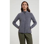 Mountain Warehouse Snowdon Womens Full Zip Fleece - Lightweight Ladies Sweater Top, Breathable Baselayer, Antipill - Best for Spring Summer, Camping & Hiking Charcoal Women's Size 4