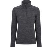 Mountain Warehouse Snowdon Womens Fleece Top - Warm Ladies Pullover, Lightweight Sweater, Half Zip, Breathable & Quick Drying - Autumn, Winter, Walking, Travel Jet Black Women's Size 20