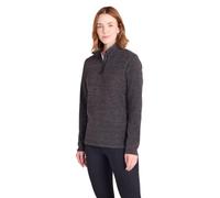 Mountain Warehouse Snowdon Womens Fleece Top - Warm Ladies Pullover, Lightweight Sweater, Half Zip, Breathable & Quick Drying - Spring Summer, Walking, Travel Jet Black Women's Size 16