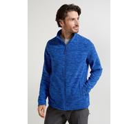 Mountain Warehouse 'Snowdon' Mens Fleece Sweater Full Zip Quick Dry Antipill Fabric Mid Layer Blue/Navy - Size 2XS