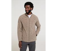 Mountain Warehouse 'Snowdon' Mens Fleece Sweater Full Zip Quick Dry Antipill Fabric Mid Layer Brown - Size 2XS