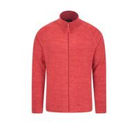 Mountain Warehouse Snowdon Mens Full Zip Fleece - Midlayer Pullover, Breathable Jacket, Soft Outerwear, Smooth Fleece Top - For Spring Summer, Travelling Dark Red M