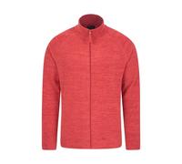 Mountain Warehouse Snowdon Mens Full Zip Fleece - Midlayer Pullover, Breathable Jacket, Soft Outerwear, Smooth Fleece Top - For Spring Summer, Travelling Dark Red 3XL