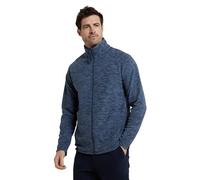 Mountain Warehouse Snowdon Mens Full Zip Fleece - Midlayer Pullover, Breathable Jacket, Soft Outerwear, Smooth Fleece Top - For Spring Summer, Travelling Blue 2XL