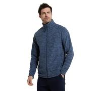 Mountain Warehouse Snowdon Mens Full Zip Fleece - Midlayer Pullover, Breathable Jacket, Soft Outerwear, Smooth Fleece Top - For Spring Summer, Travelling Blue XL