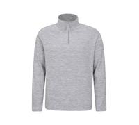 Mountain Warehouse Snowdon Mens Half-Zip Fleece Jumper Light Grey XXS