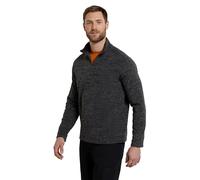 Mountain Warehouse Snowdon Mens Micro Fleece Top - Breathable Antipill, Half Zip Collar Sweater, Quick Drying Smooth Pullover - For Spring Summer & Outdoors Charcoal 3XL