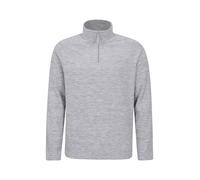Mountain Warehouse Snowdon Mens Micro Fleece Top - Warm, Breathable, Quick Drying, Zip Collar Fleece Sweater, Soft & Smooth Pullover - For Spring Summer, Travelling, Walking Light Grey 3XL