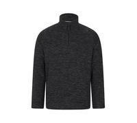 Mountain Warehouse Snowdon Mens Micro Fleece Top - Breathable Antipill, Half Zip Collar Sweater, Quick Drying Smooth Pullover - For Spring Summer & Outdoors Black 4XL
