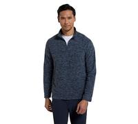 Mountain Warehouse Snowdon Mens Micro Fleece Top - Warm, Breathable, Quick Drying, Zip Collar Fleece Sweater, Soft & Smooth Pullover - For Spring Summer, Travelling, Walking Navy XXS