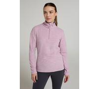 Mountain Warehouse 'Snowdon' Womens Fleece Top Half Zip Breathable Quick Dry Sweater Light Pink - Size 10 UK