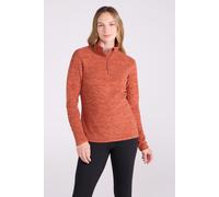 Mountain Warehouse 'Snowdon' Womens Fleece Top Half Zip Breathable Quick Dry Sweater Orange - Size 6 UK