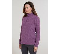 Mountain Warehouse 'Snowdon' Womens Fleece Top Half Zip Breathable Quick Dry Sweater Purple - Size 4 UK