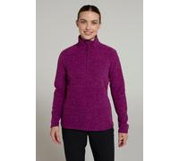 Mountain Warehouse 'Snowdon' Womens Fleece Top Half Zip Breathable Quick Dry Sweater Purple - Size 4 UK