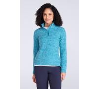 Mountain Warehouse Snowdon Womens Fleece Top - Warm Ladies Pullover, Lightweight Sweater, Half Zip, Breathable & Quick Drying - Spring Summer, Walking, Travel Light Teal Women's Size 12