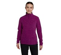 Mountain Warehouse Snowdon Womens Fleece Top - Warm Ladies Pullover, Lightweight Sweater, Half Zip, Breathable & Quick Drying - Autumn, Winter, Walking, Travel Grape Women's Size 4