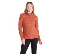 Mountain Warehouse Snowdon Womens Fleece Top - Warm Pullover, Lightweight Sweater, Half Zip, Breathable Ladies Tee, Quick Drying - For Spring Summer, Walking, Travelling Burnt Orange Women's Size 24