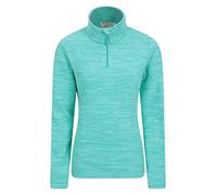 Mountain Warehouse Snowdon Womens Fleece Top - Warm Ladies Pullover, Lightweight Sweater, Half Zip, Breathable & Quick Drying - Autumn, Winter, Walking, Travel Turquoise Women's Size 6