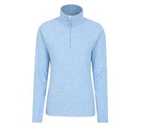 Mountain Warehouse Snowdon Womens Fleece Top - Warm Pullover, Lightweight Sweater, Half Zip, Breathable Ladies Tee, Quick Drying - For Spring Summer, Walking, Travelling Corn Blue Women's Size 20