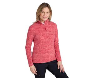 Mountain Warehouse Snowdon Womens Fleece Top - Warm Ladies Pullover, Lightweight Sweater, Half Zip, Breathable & Quick Drying - Spring Summer, Walking, Travel Red Women's Size 6