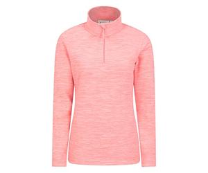 Mountain Warehouse Snowdon Womens Fleece Top - Warm Ladies Pullover, Lightweight Sweater, Half Zip, Breathable & Quick Drying - Autumn, Winter, Walking, Travel Coral Women's Size 14