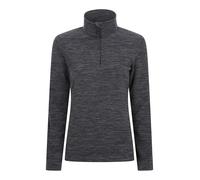 Mountain Warehouse Snowdon Womens Fleece Top - Warm Pullover, Lightweight Sweater, Half Zip, Breathable Ladies Tee, Quick Drying - For Spring Summer, Walking, Travelling Jet Black Women's Size 16