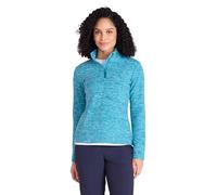 Mountain Warehouse Snowdon Womens Fleece Top - Warm Pullover, Lightweight Sweater, Half Zip, Breathable Ladies Tee, Quick Drying - For Spring Summer, Walking, Travelling Light Teal Women's Size 14