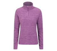 Mountain Warehouse Snowdon Womens Fleece Top - Warm Pullover, Lightweight Sweater, Half Zip, Breathable Ladies Tee, Quick Drying - for Spring Summer, Walking, Travelling Usky Wine 18