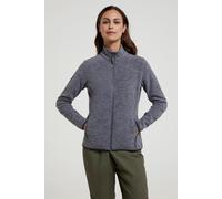 Mountain Warehouse Snowdon Womens Full Zip Fleece - Lightweight Ladies Sweater Top, Breathable Baselayer, Antipill - Best for Spring Summer, Camping & Hiking Charcoal Women's Size 10