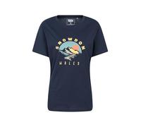 Mountain Warehouse Snowdon Womens Relaxed Short-Sleeved T-Shirt - Cotton, UV Protect Max, Lightweight - Spring Summer Hiking & Outdoors Navy Women's Size 16