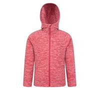 Mountain Warehouse Snowdonia II Kids Hoodie - Full-zip Microfleece Top with Front Pockets, For Boys & Girls - Best for Spring Summer, Camping, Outdoors & Hiking Red Kids Size 7-8 Years
