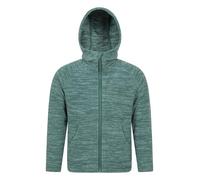 Mountain Warehouse Snowdonia II Kids Hoodie - Full-zip Microfleece Top with Front Pockets for Boys & Girls - Best for Spring Summer, Camping, Outdoors & Hiking Dark Khaki 9-10y