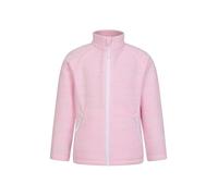 Mountain Warehouse Snowdonia Kids Fleece Jacket - Soft Touch Sweater, Lightweight, Quick Drying Pullover, Antipill Top, Practical - For Spring Summer, Travelling Light Pink (01) Kids Size 3-4 Years