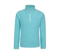 Mountain Warehouse Snowdonia Kids Half-Zip Fleece - Lightweight & Breathable Microfleece Sweatshirt, Boys & Girls - Autumn Winter, Outdoors, Travelling & Hiking Turquoise Kids Size 9-10 Years